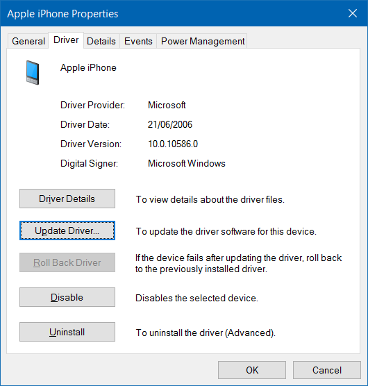 解決Windows 10的iTunes中未檢測到iPhone