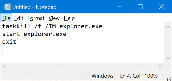 在Windows 10中重新啟動Windows檔案總管