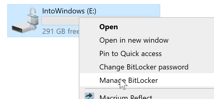 在Windows 10中從磁碟機中刪除鎖定圖標